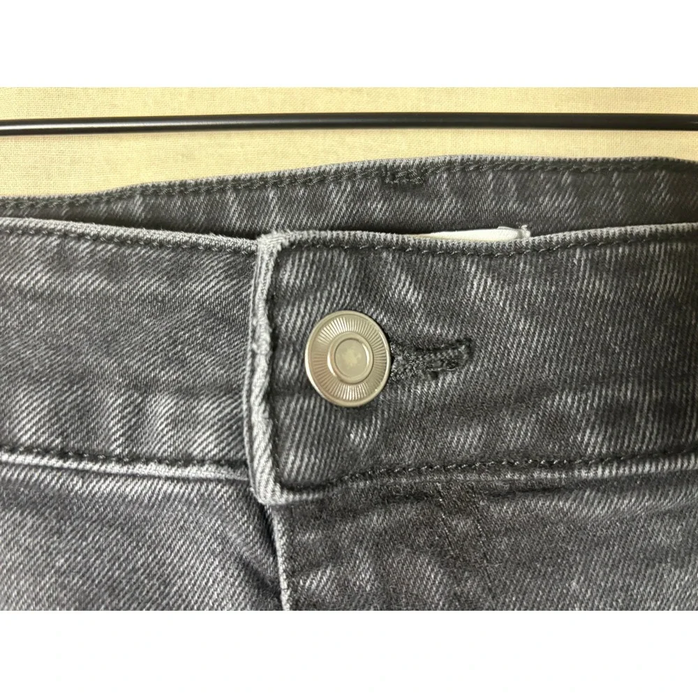 HM Womens High Waisted Skinny Jeans Faded Black Size 18 Tapered‎ Leg Denim